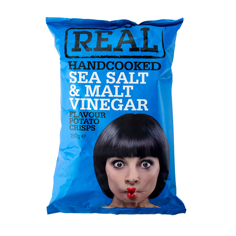 

Чипсы картофельные Real с морской солью и уксусом 150 г