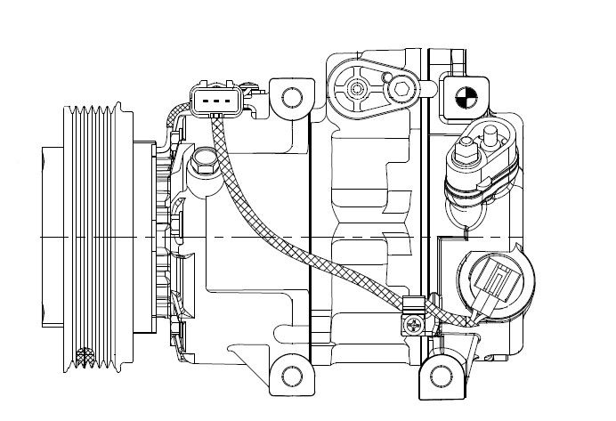 фото Компрессор кондиционера luzar для hyundai ix35 10-/kia sportage iii 10- 2.0i lcac 0805