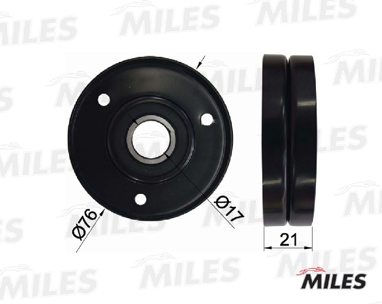 

MILES AG03044 Ролик ремня приводного VAG 1.6-1.8T 95-05 AG03044