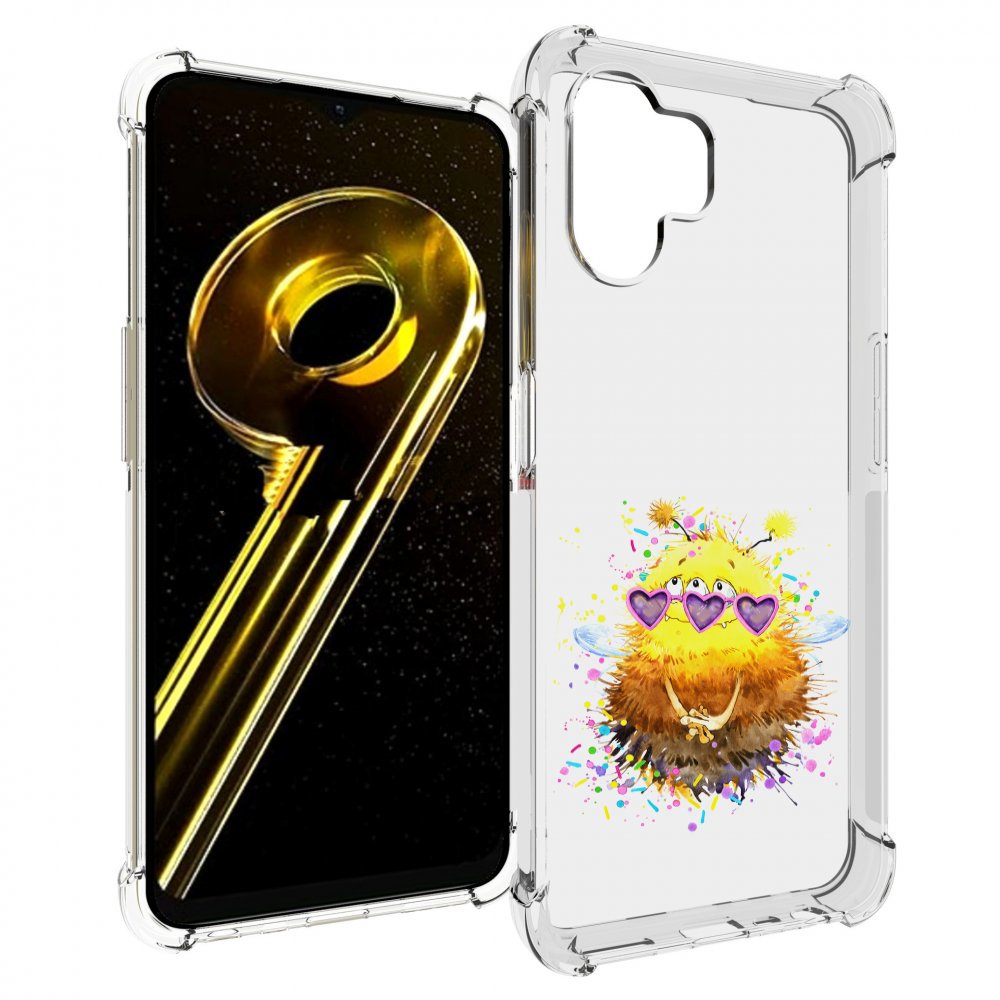 

Чехол бампер MyPads Пушитый шмель для Realme 10 5G противоударный, Прозрачный, Tocco
