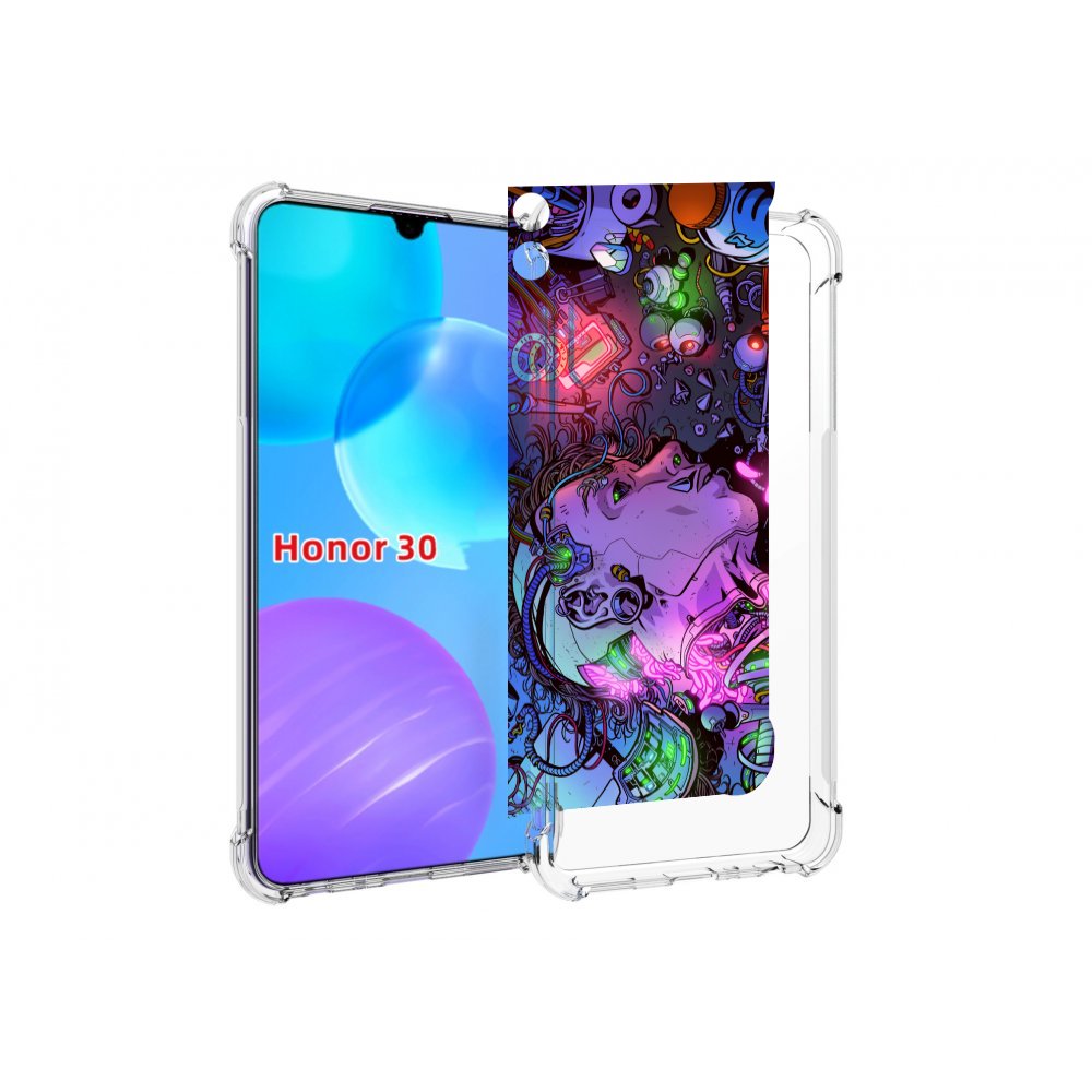 

Чехол MyPads голова робота мультик для Huawei Honor 30 Lite, Tocco