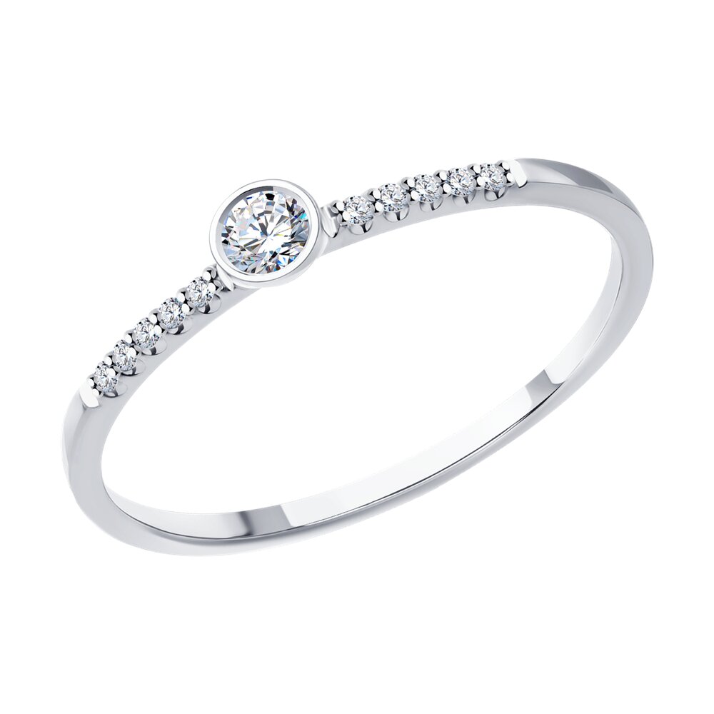 

Кольцо из золота р.  SOKOLOV Diamonds 1012470-3, бриллиант, 1012470-3