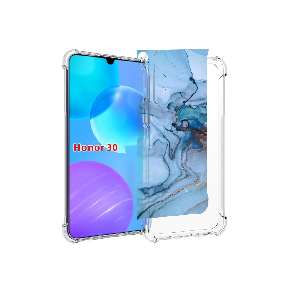 

Чехол MyPads голубой мрамор для Huawei Honor 30 Lite, Tocco