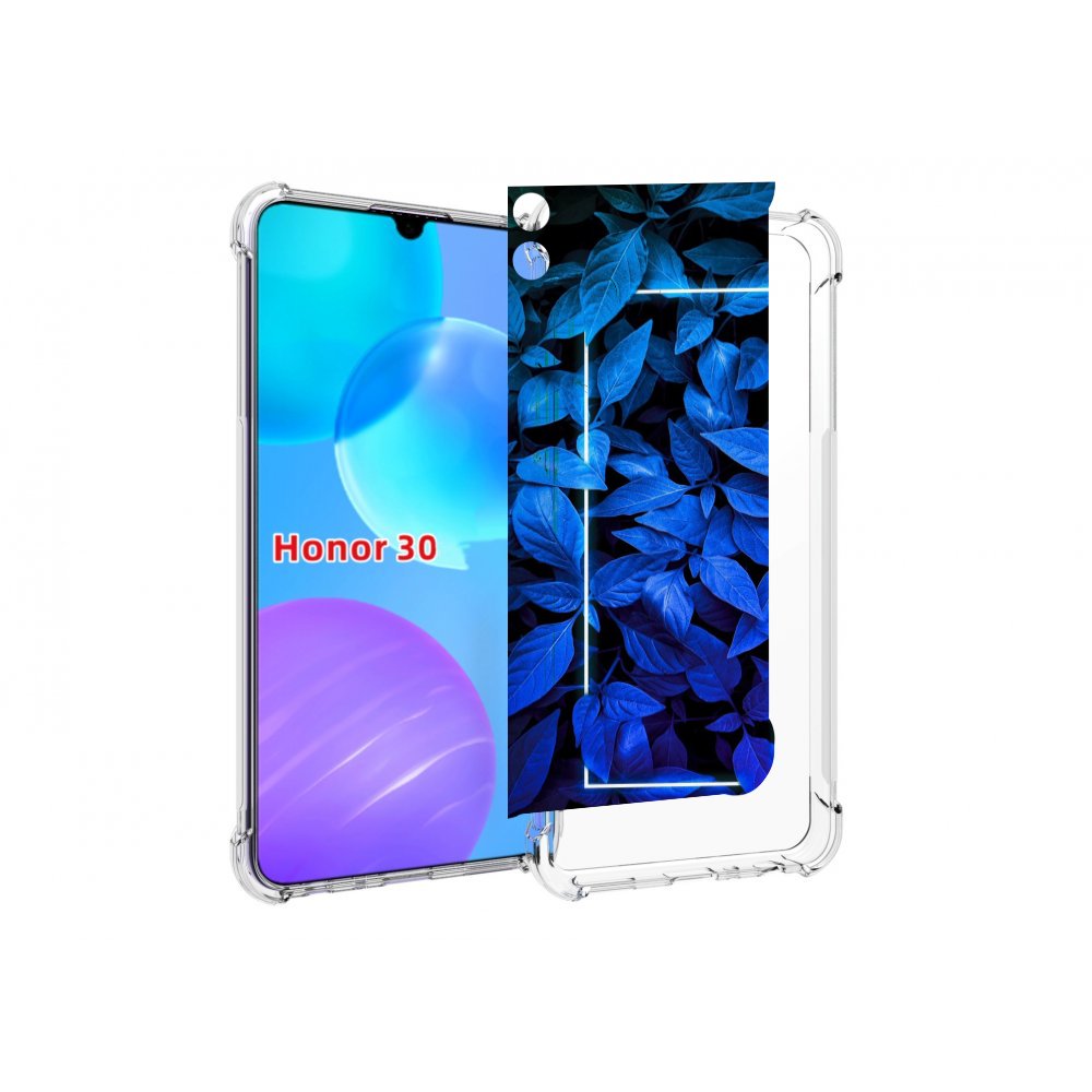 

Чехол MyPads голубые цветочки неон для Huawei Honor 30 Lite, Tocco