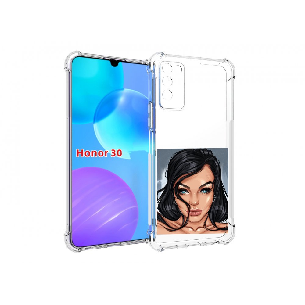 

Чехол MyPads голубые-глаза-у-брюнетки женский для Huawei Honor 30 Lite, Tocco