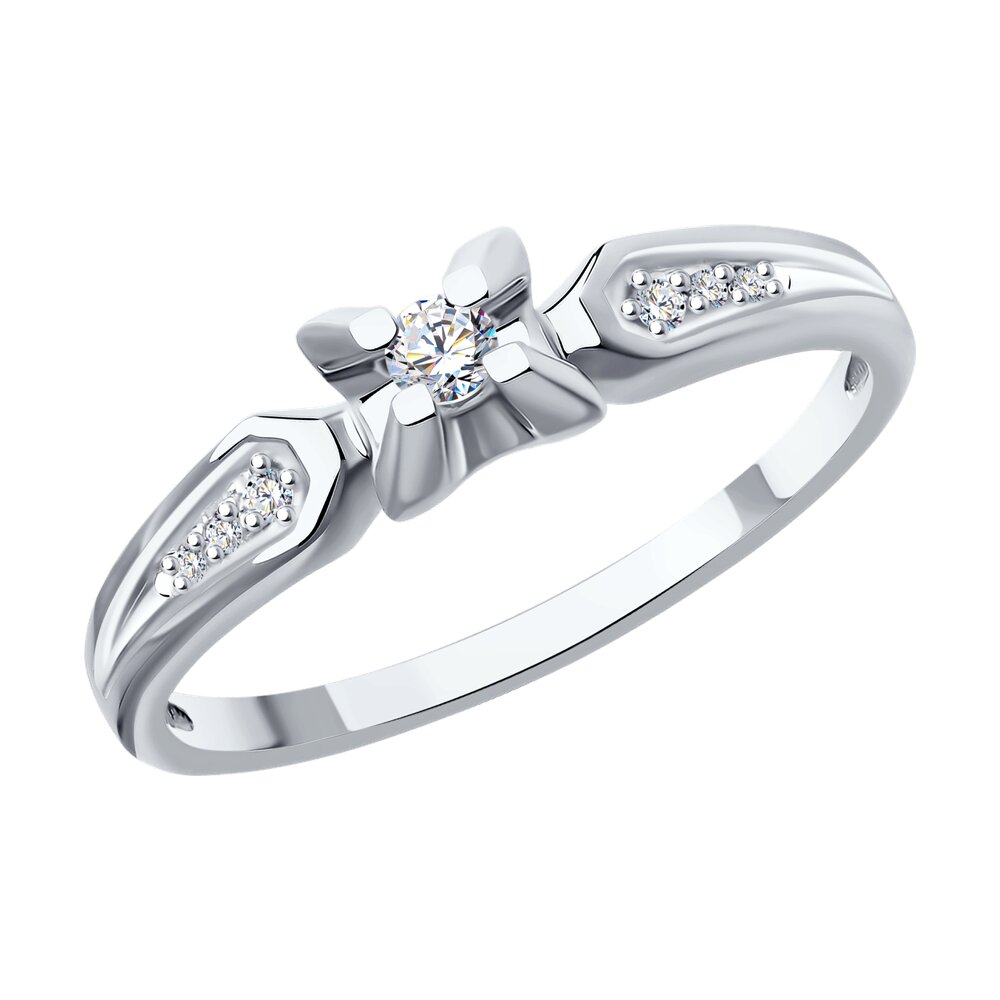 

Кольцо из золота р. 17,5 SOKOLOV Diamonds 1012582-3, бриллиант, 1012582-3
