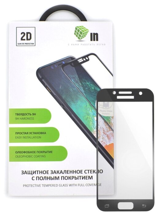 

Защитное стекло 2D INAKS для Samsung Galaxy A720 (2017) Full Glue/Full Screen, черное