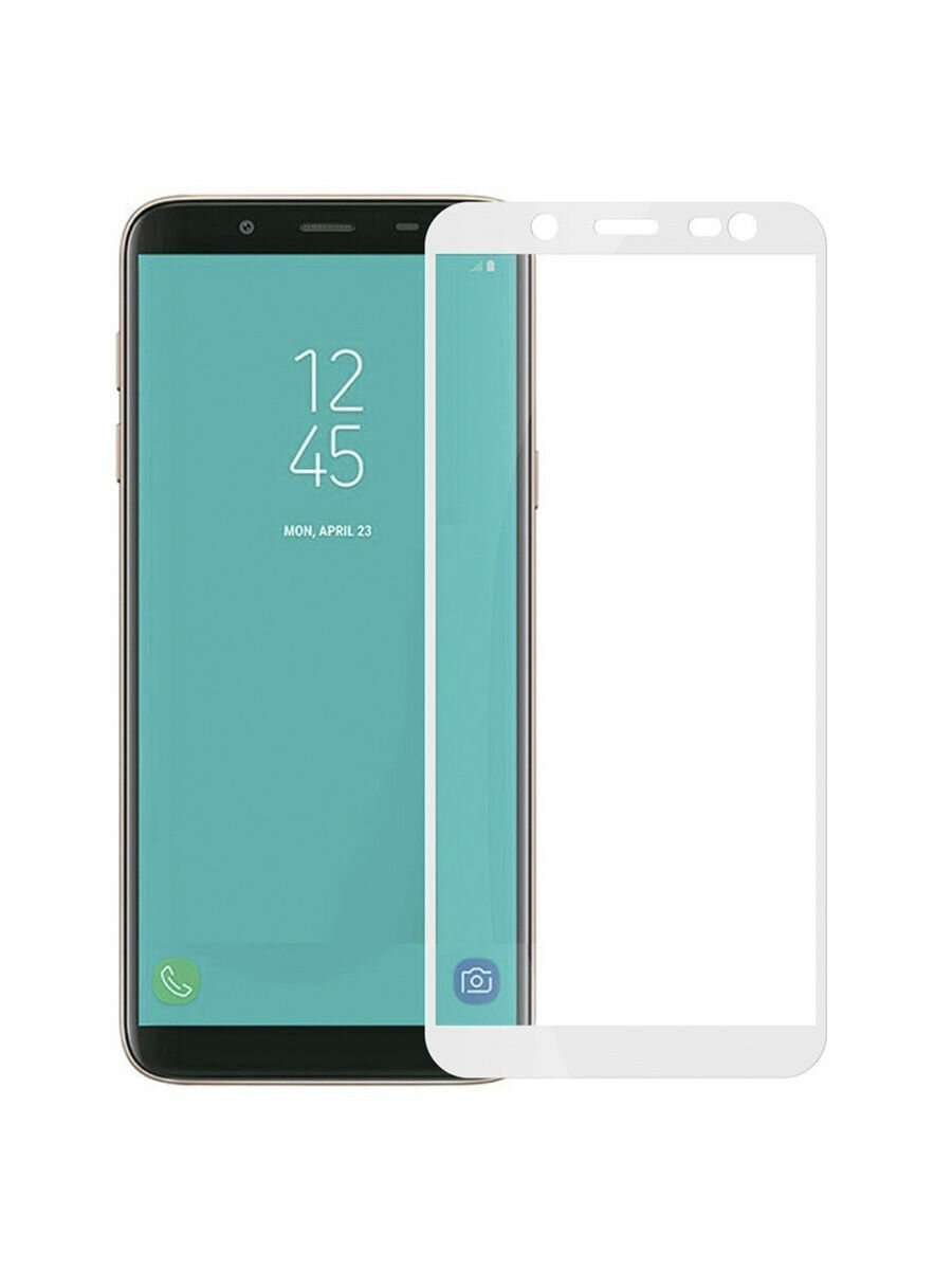 

Защитное стекло 2D INAKS для Samsung Galaxy J8 (2018) Full Glue/Full Screen, белое