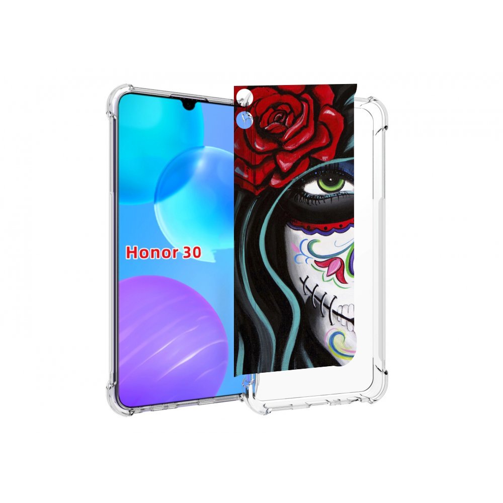 

Чехол MyPads девушка в масочке расписная женский для Huawei Honor 30 Lite, Tocco