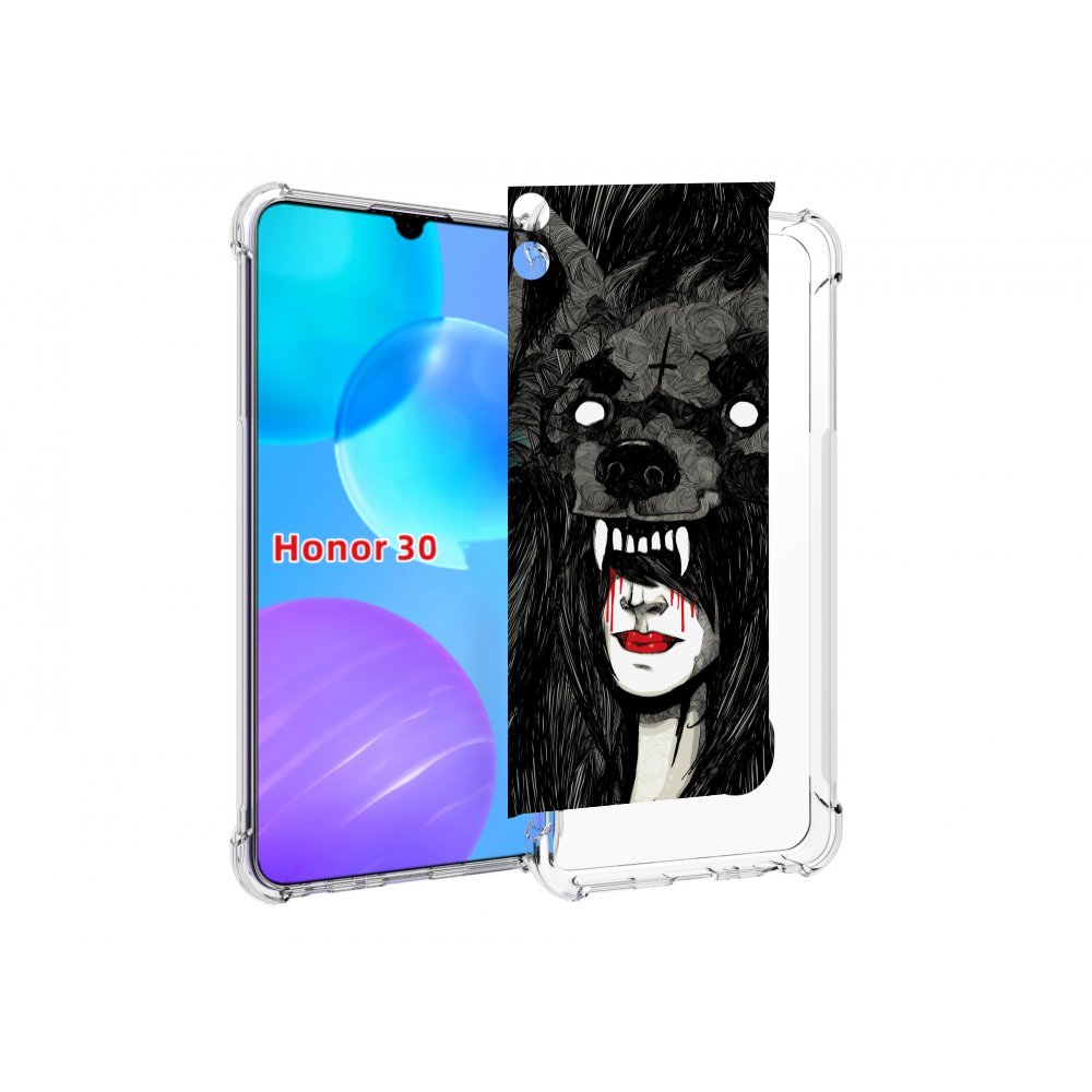 

Чехол MyPads девушка в шкуре волка женский для Huawei Honor 30 Lite, Tocco
