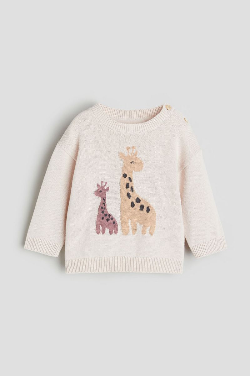 

Джемпер детский H&M 1161316, Светло-матовый розовый жирафы, 86, 1161316