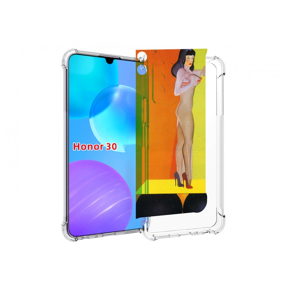 

Чехол MyPads девушка на шарах женский для Huawei Honor 30 Lite, Tocco