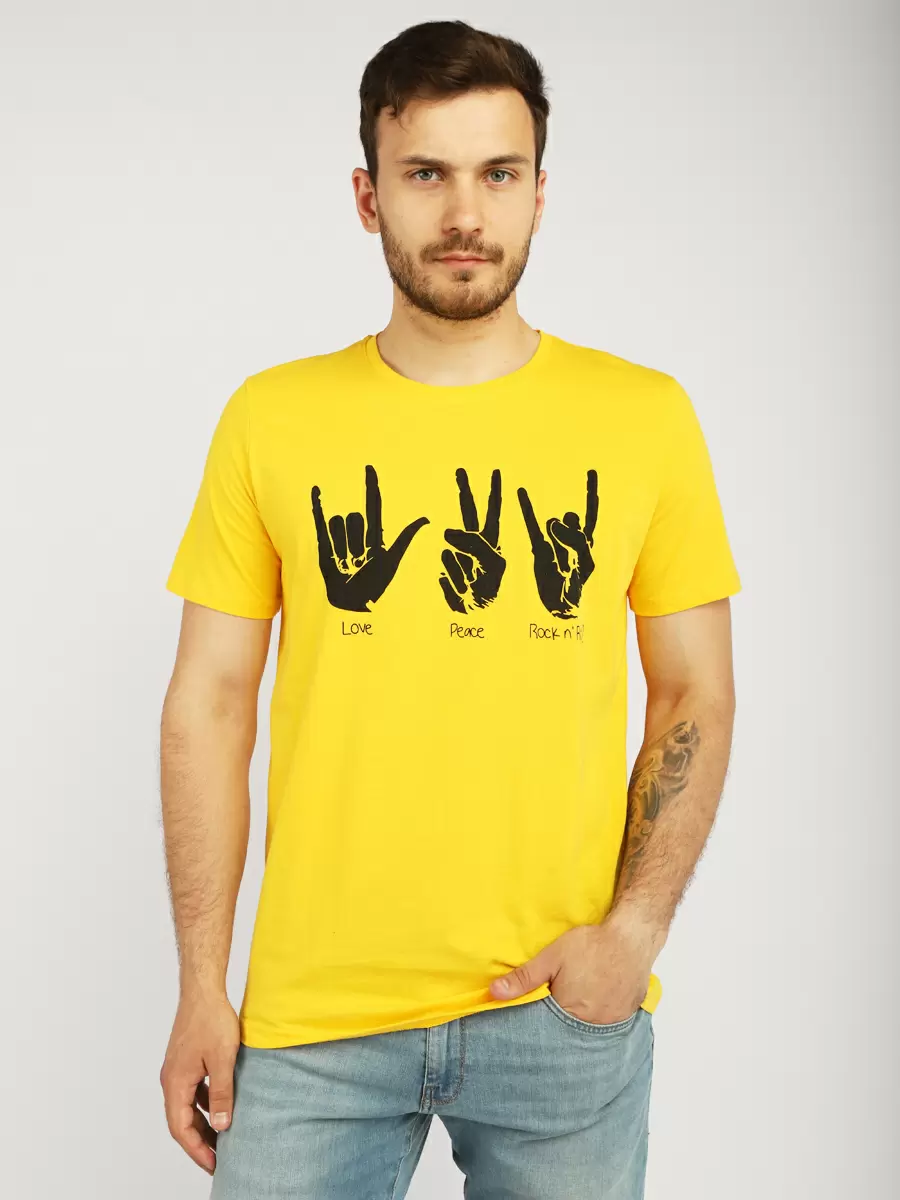

Футболка мужская A passion play 221TR(SZ-0021)-1301 желтая 2XL, 221TR(SZ-0021)-1301