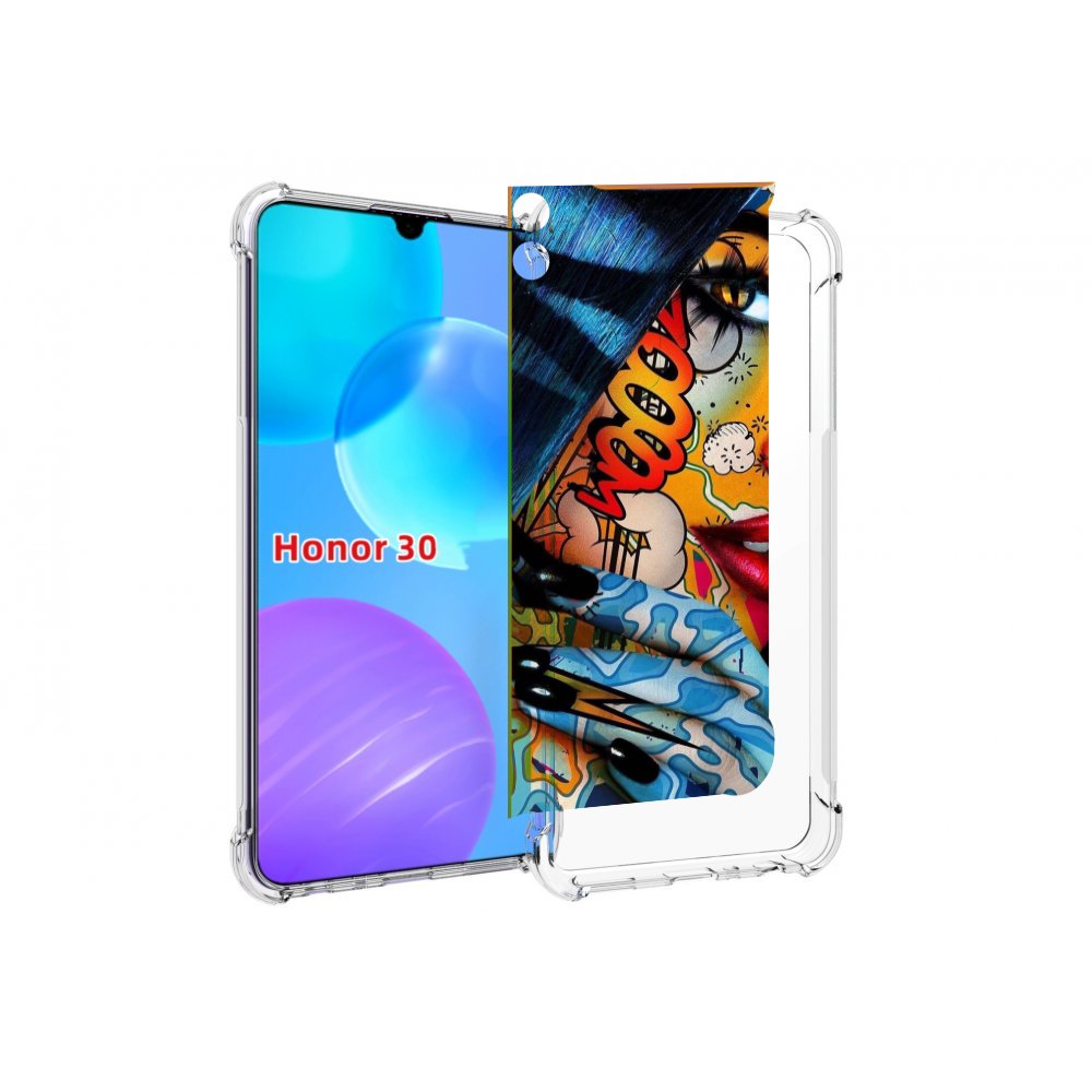 

Чехол MyPads девушка разрисованная краскам иженский для Huawei Honor 30 Lite, Tocco