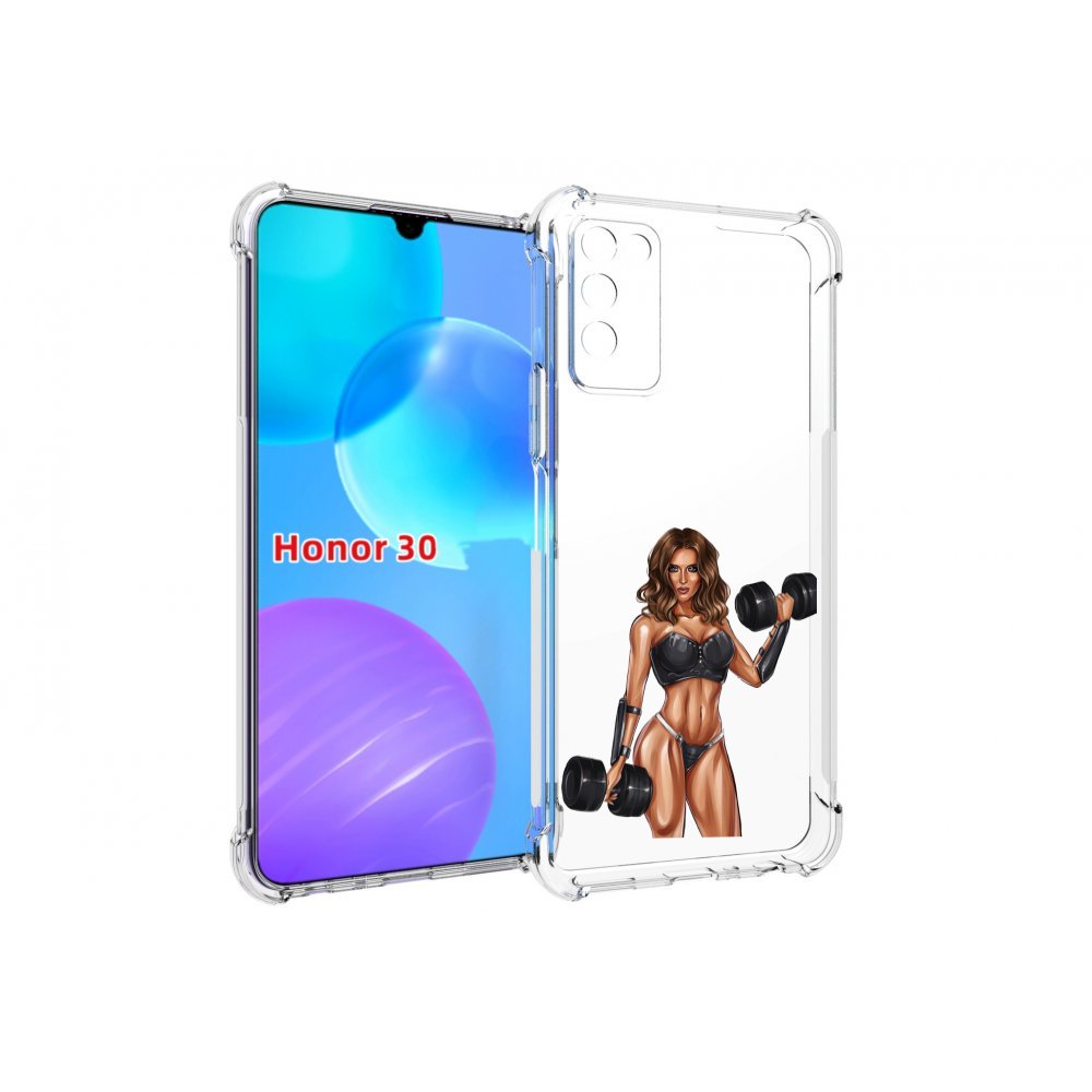 

Чехол MyPads девушка с гантелями спорт женский для Huawei Honor 30 Lite, Tocco