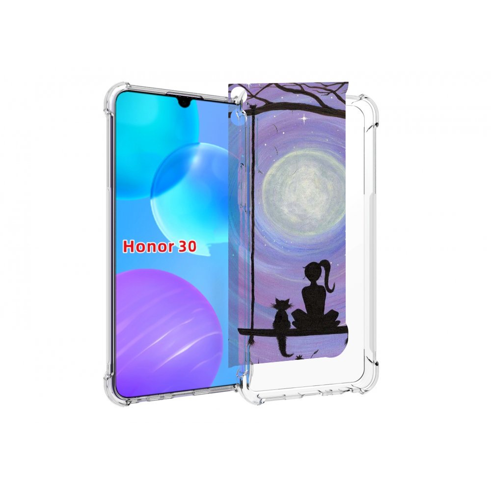 

Чехол MyPads девушка с котом на качеле женский для Huawei Honor 30 Lite, Tocco