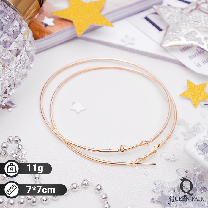 

Серьги конго из бижутерного сплава Queen Fair 531399, без вставки