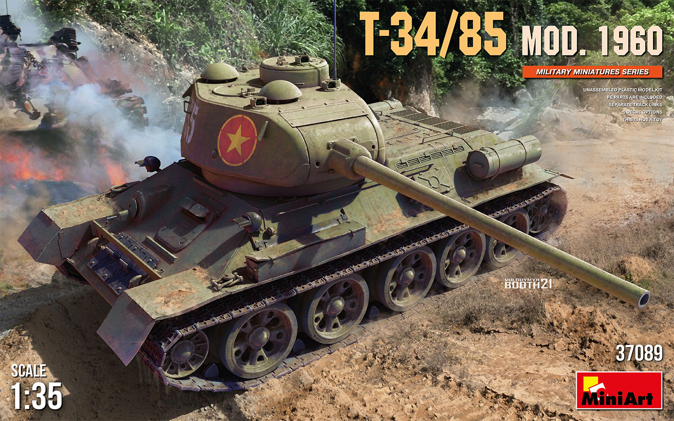 

Сборная модель MiniArt 1/35 Советский танк Т-34/85 1960 г. 37089