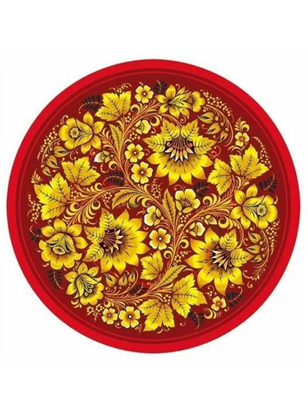 фото Набор тарелок "хохлома", 230 мм (цв: разноцветный)/1191-6 термокап