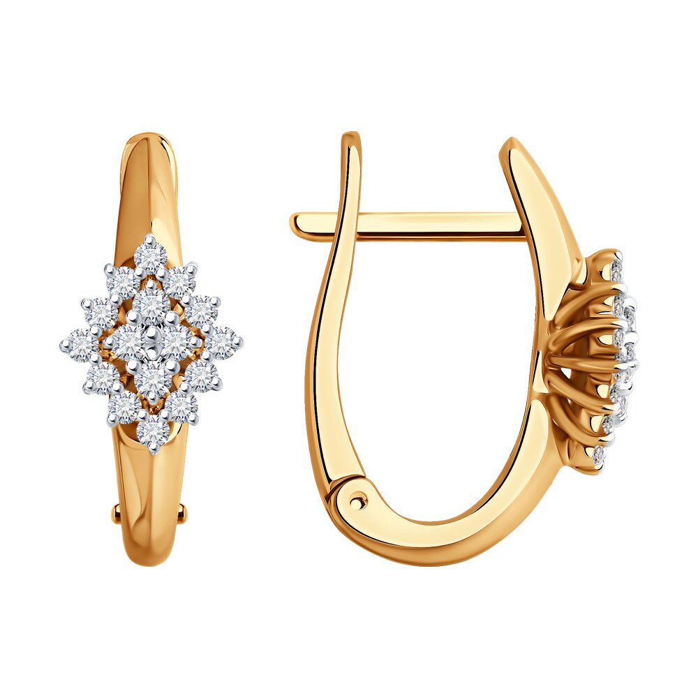 

Серьги из комбинированного золоа SOKOLOV Diamonds 1022172, бриллиант, 1022172