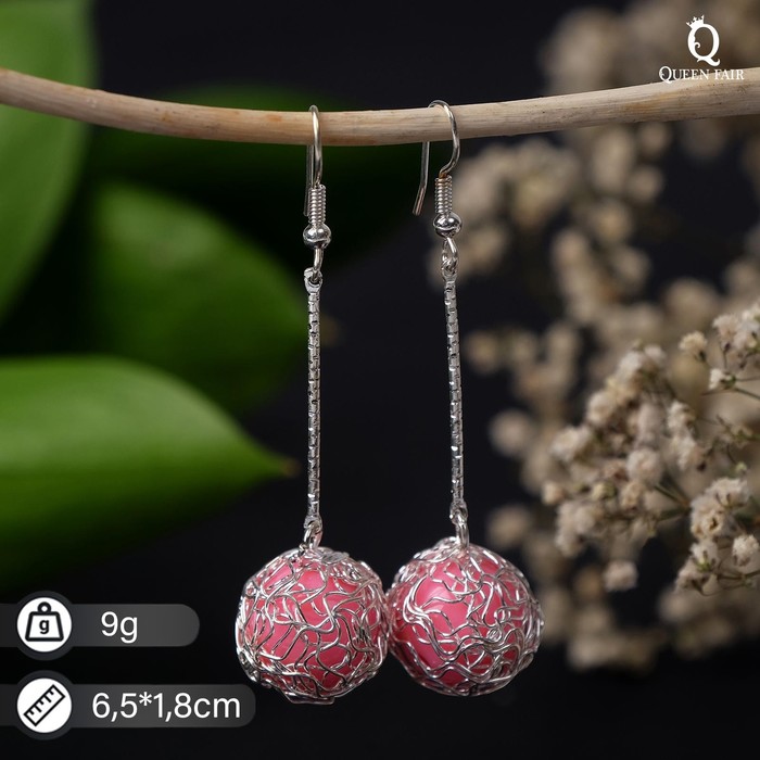 

Серьги подвески из бижутерного сплава Queen Fair 165679, пластик