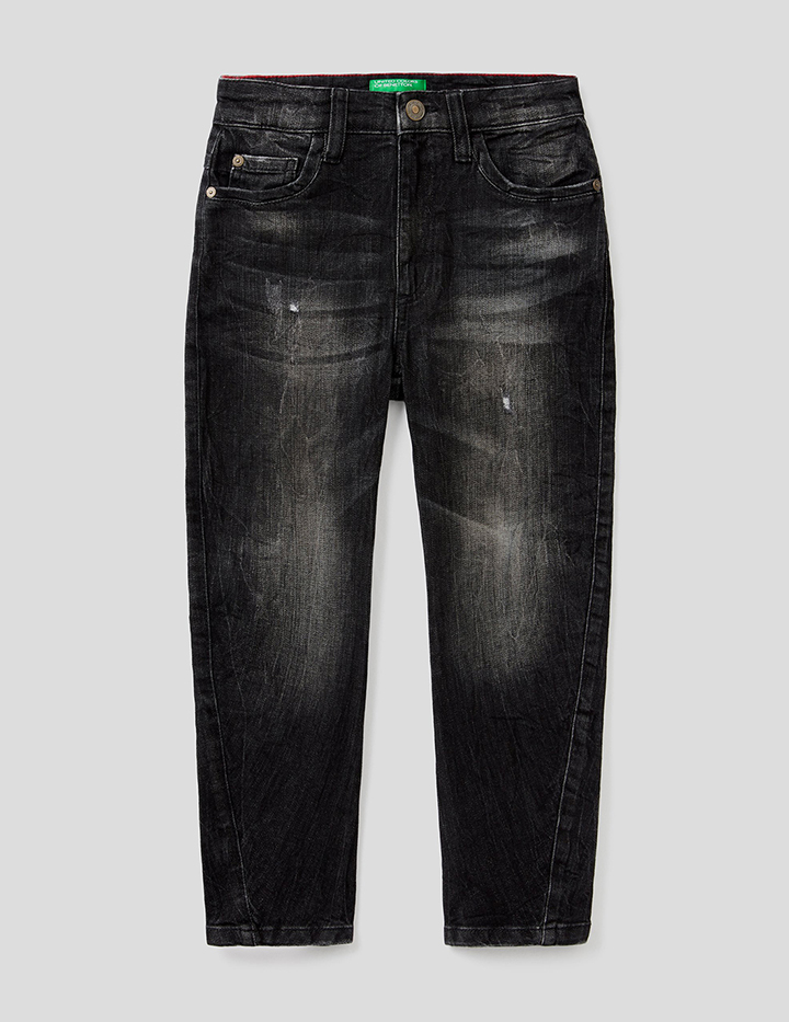 

Джинсы для мальчиков Benetton цв. черный р.158, 21A_4AC657P60