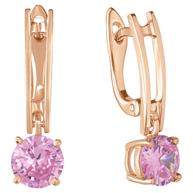 

Серьги из серебра с кристаллом ювелирным LAZURIT-ONLINE 8245RG, 8245RG
