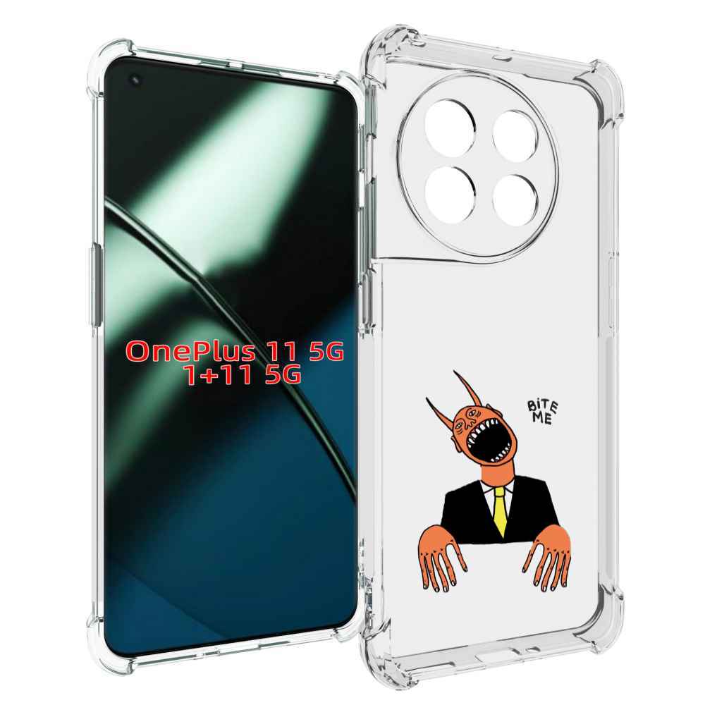 

Чехол MyPads странный чертик с длинными пальцами для OnePlus 11, Прозрачный, Tocco