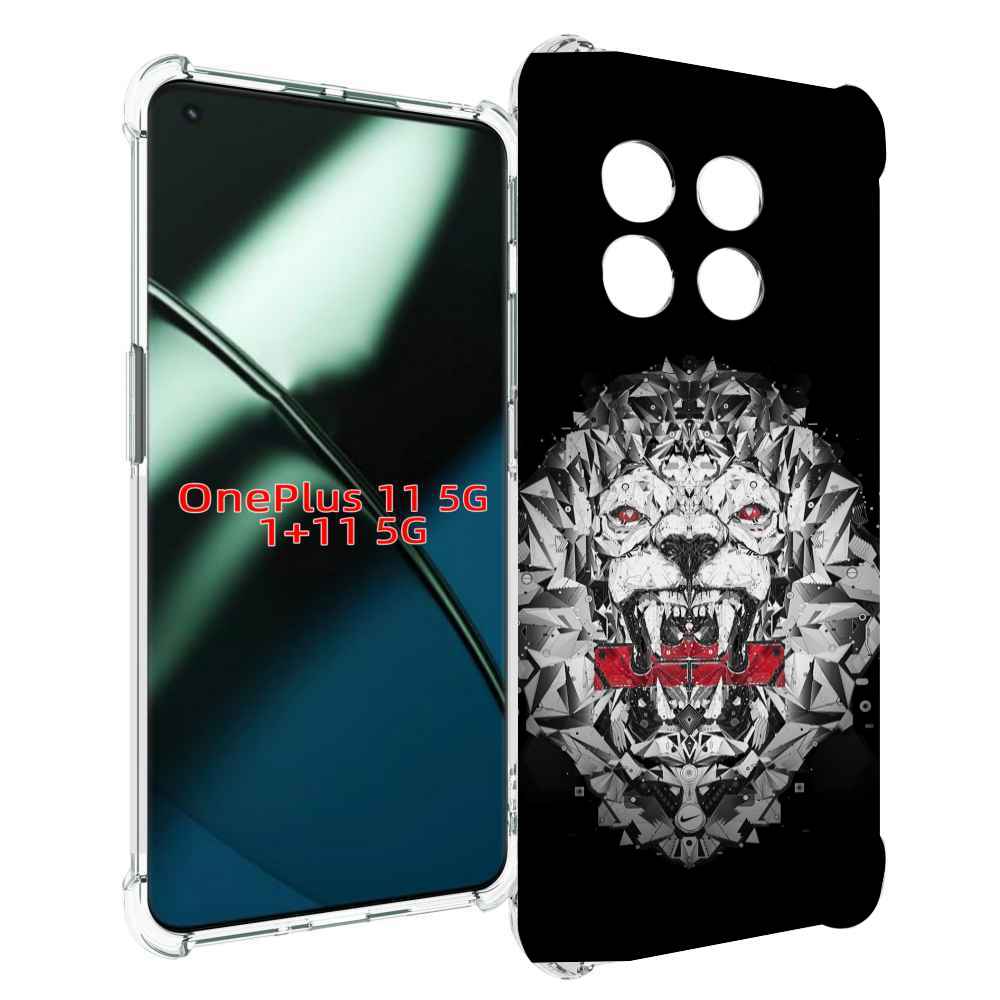 

Чехол MyPads тигр-с-гранями-черно-белый для OnePlus 11, Прозрачный, Tocco