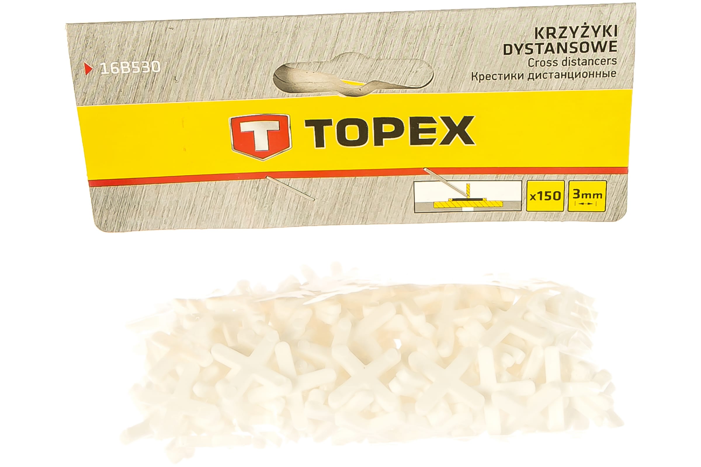 

TOPEX Крестики дистанционные пластмассовые 100 шт 16B530