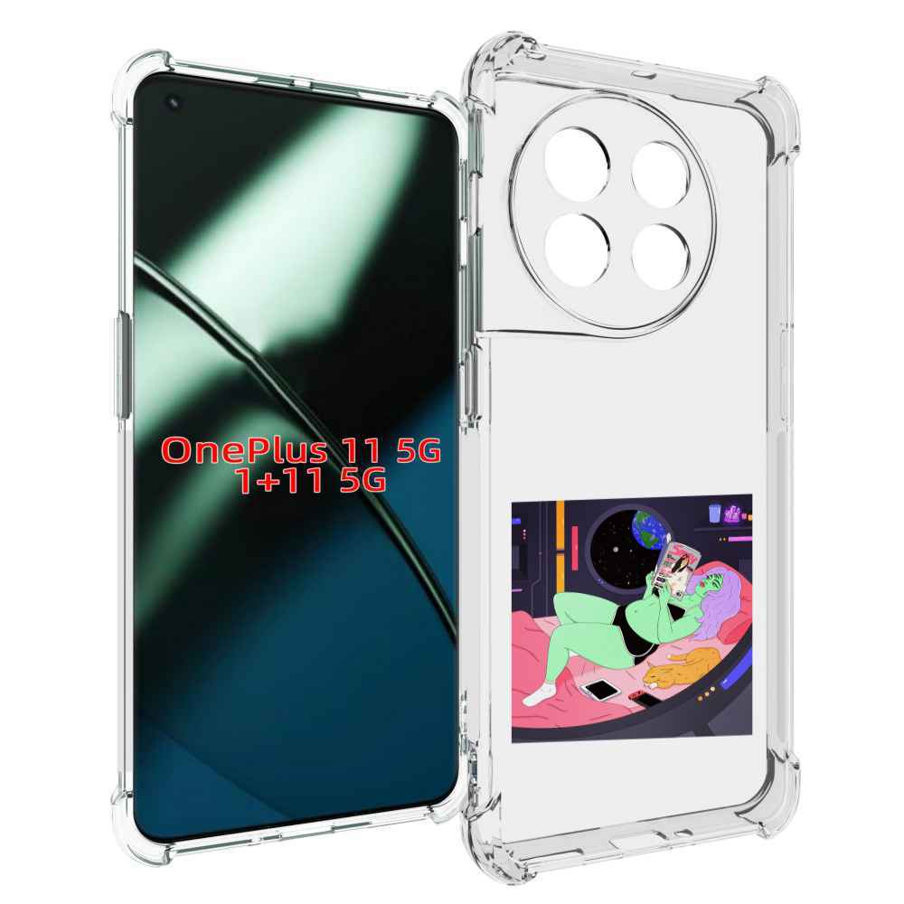

Чехол MyPads трехглазая девушка зеленая для OnePlus 11, Прозрачный, Tocco