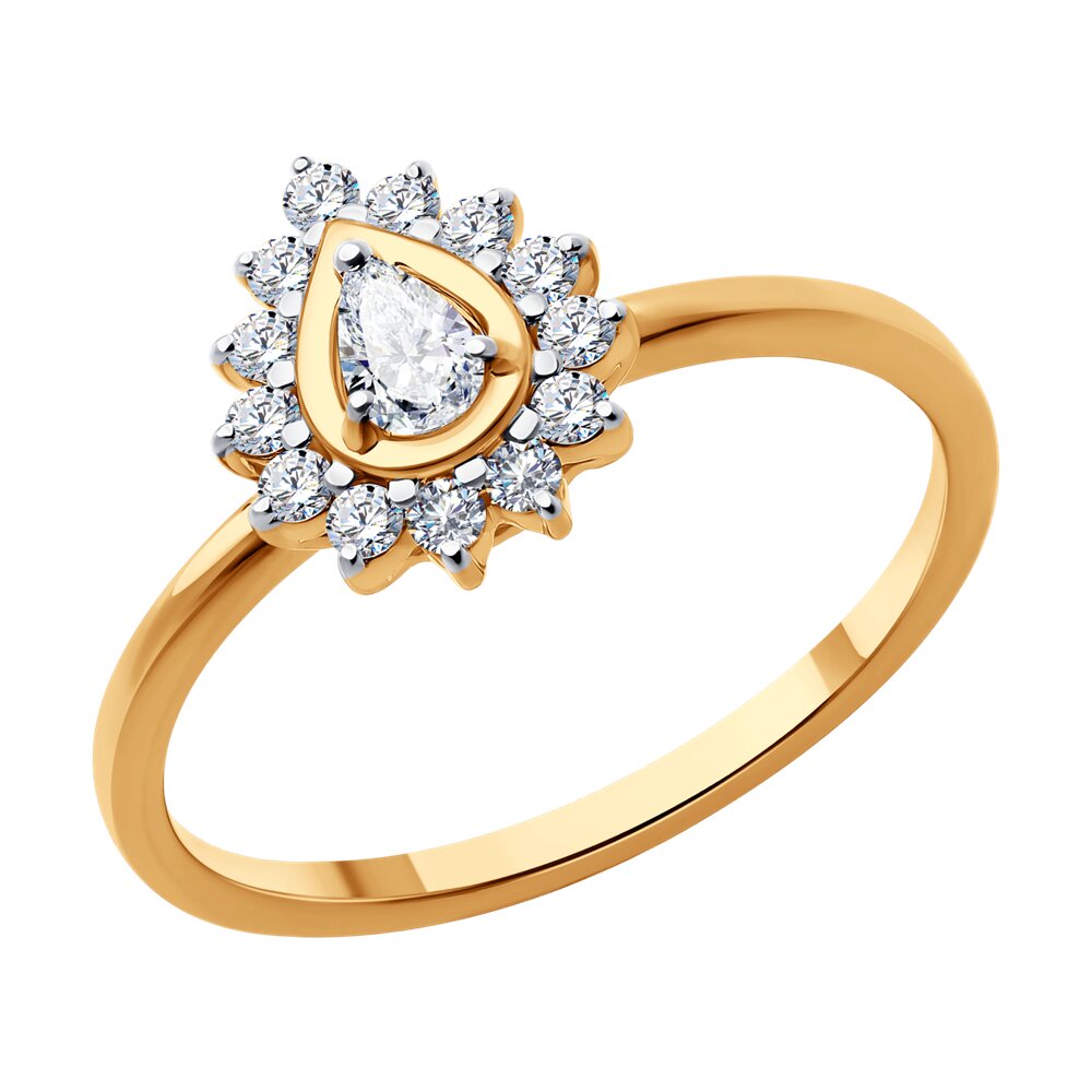 

Кольцо из золота р. 17,5 SOKOLOV Diamonds 1012607, бриллиант, 1012607