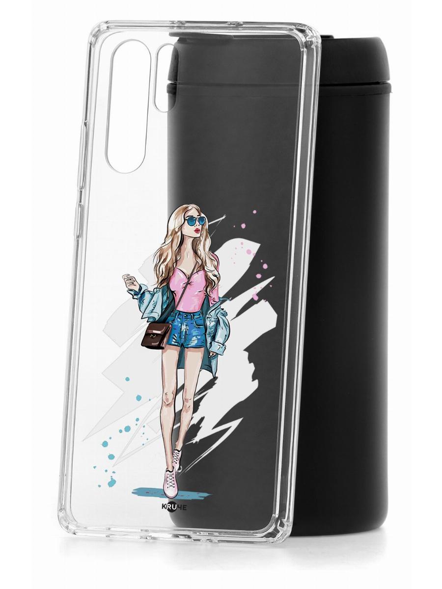 фото Чехол для huawei p30 pro kruche print fashion girl кruче