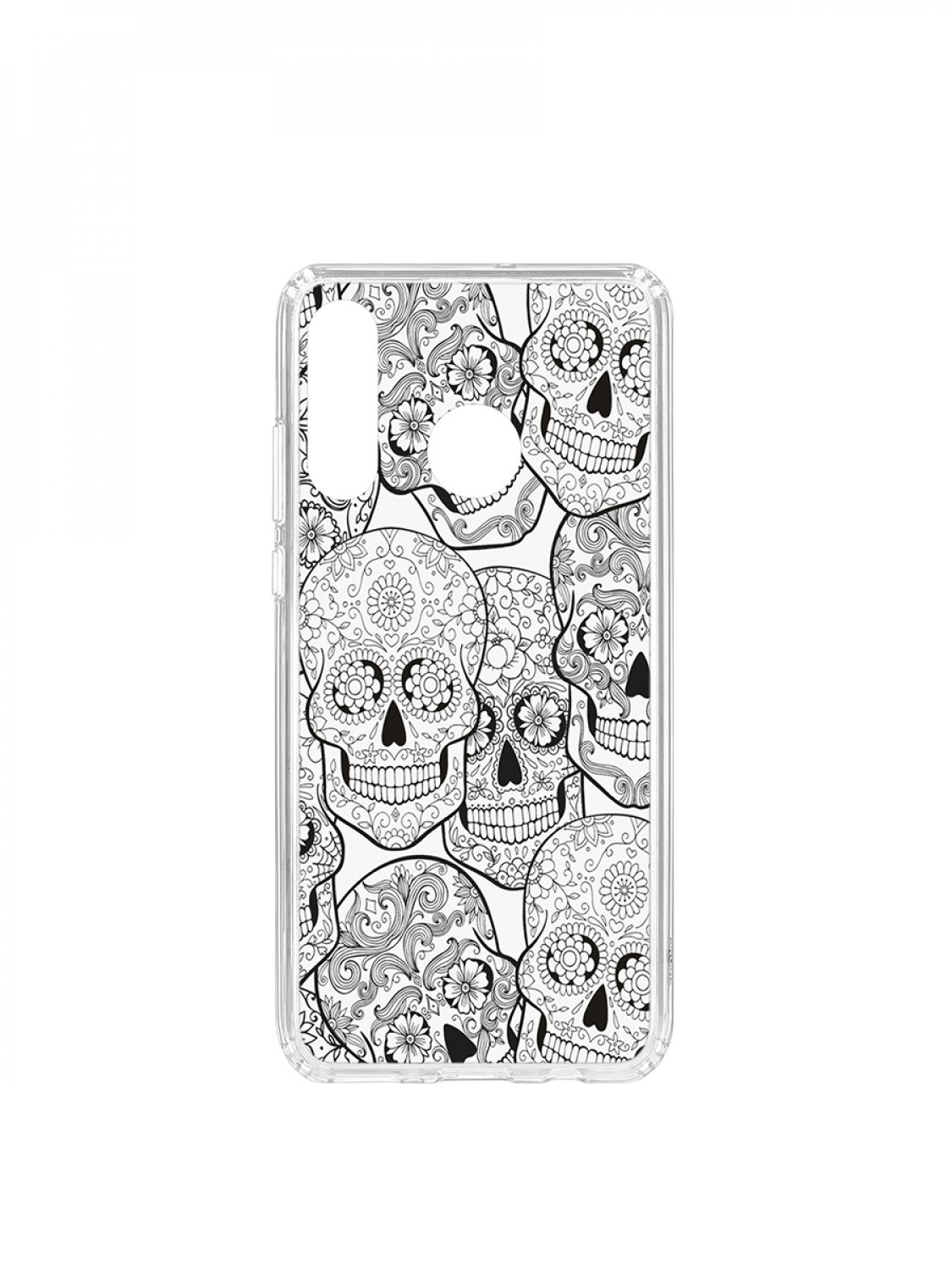 фото Чехол для huawei p30 lite kruche print skull black кruче