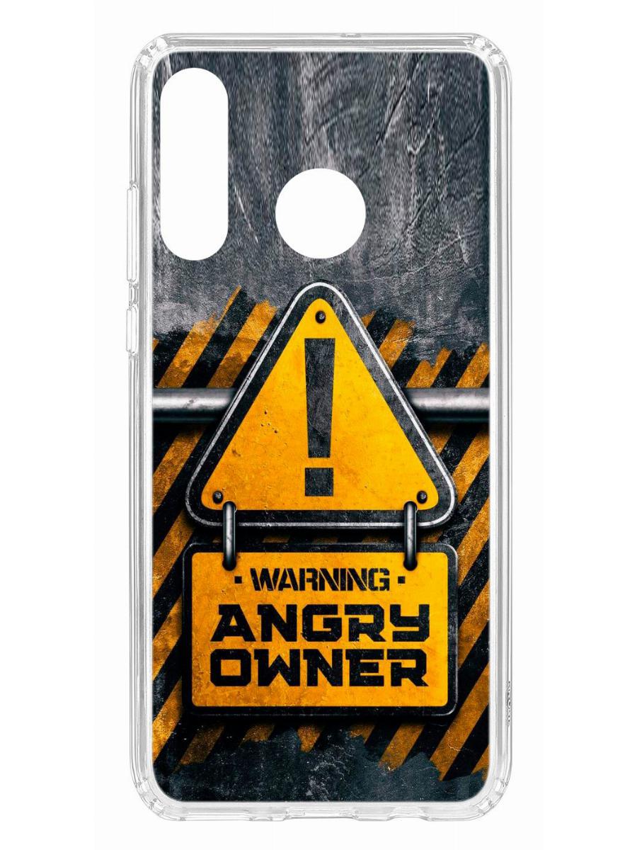 фото Чехол для huawei p30 lite kruche print angry owner кruче
