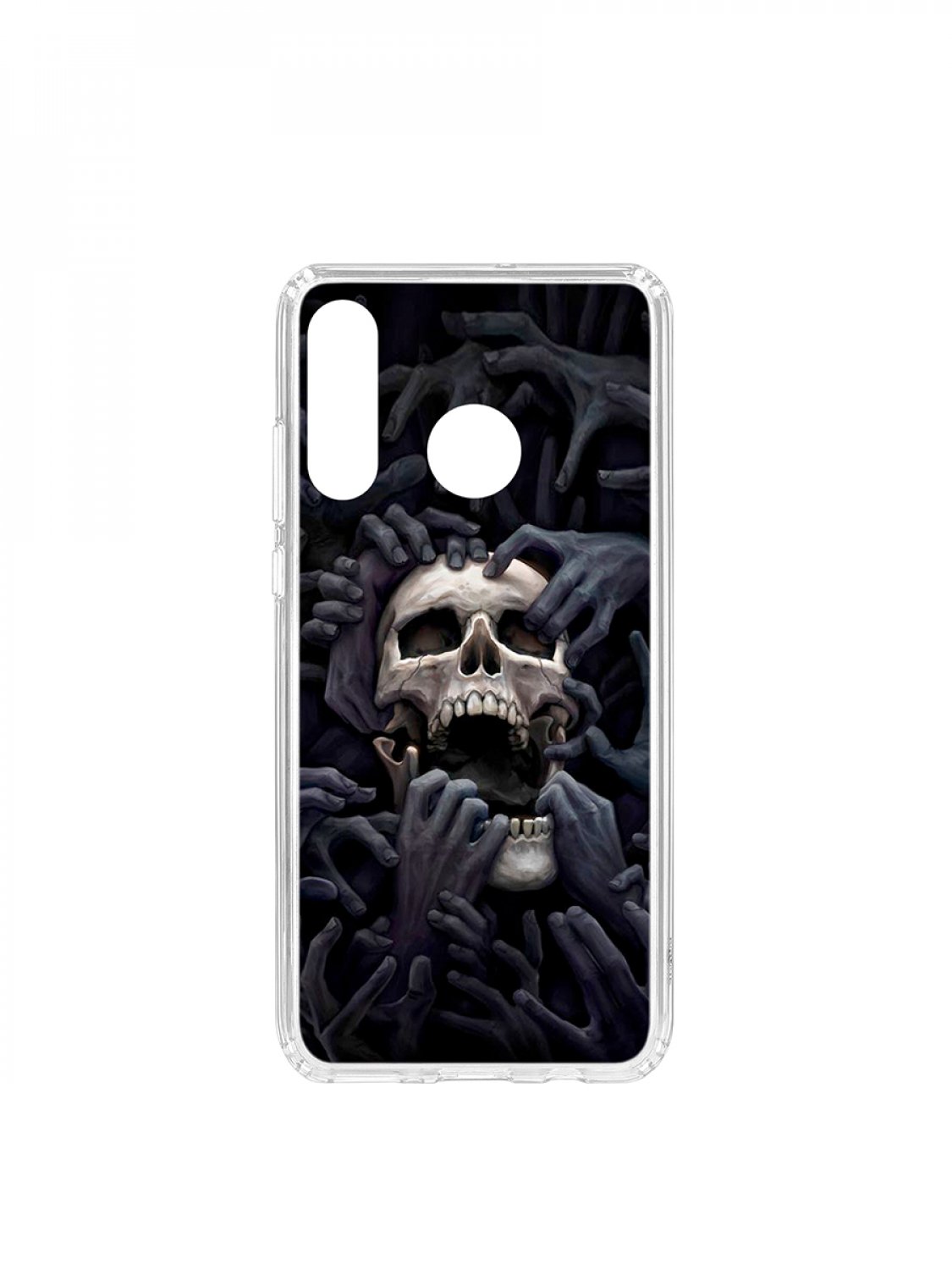 фото Чехол для huawei p30 lite kruche print skull hands кruче