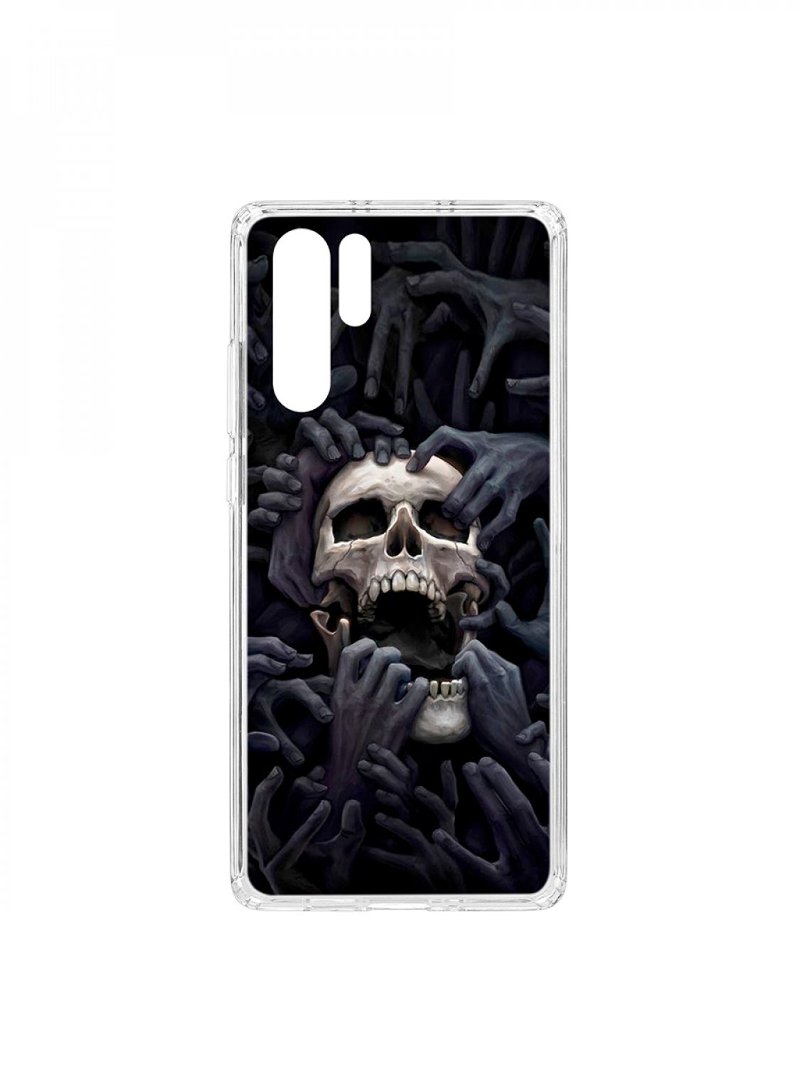 фото Чехол для huawei p30 pro kruche print skull hands кruче