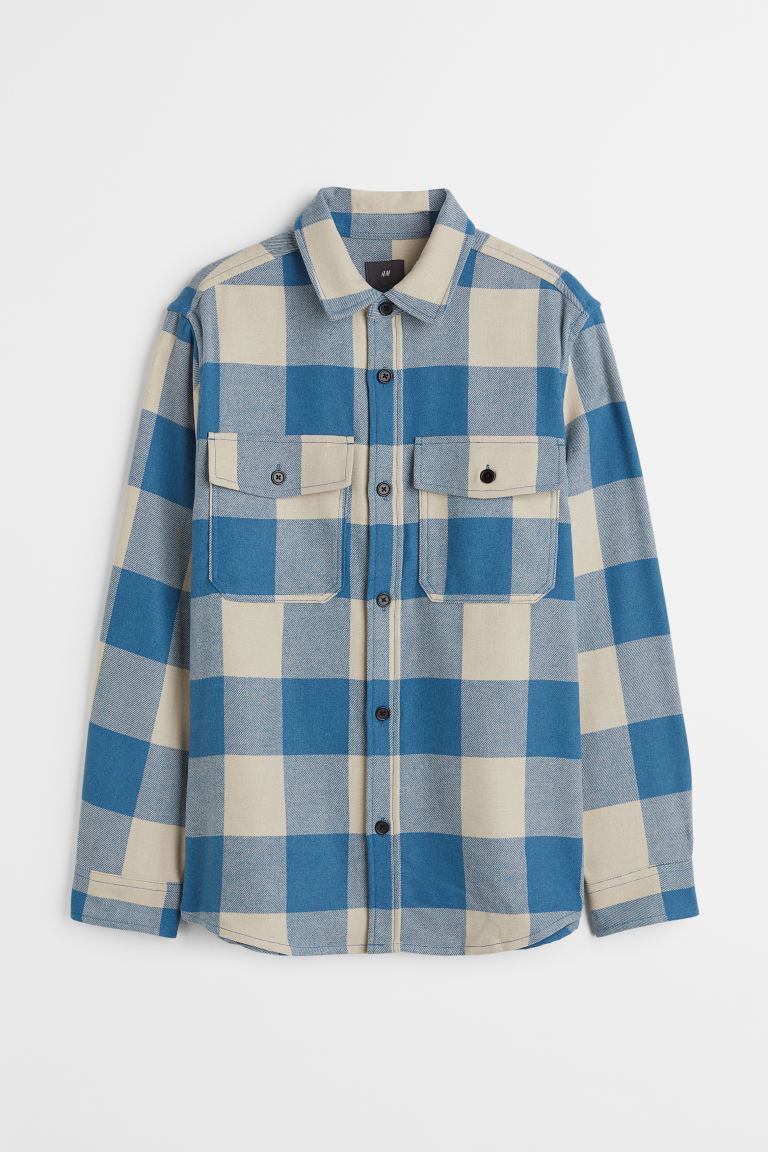 

Рубашка мужская H&M 0875217028 синяя 3XL (доставка из-за рубежа), Синий, 0875217028
