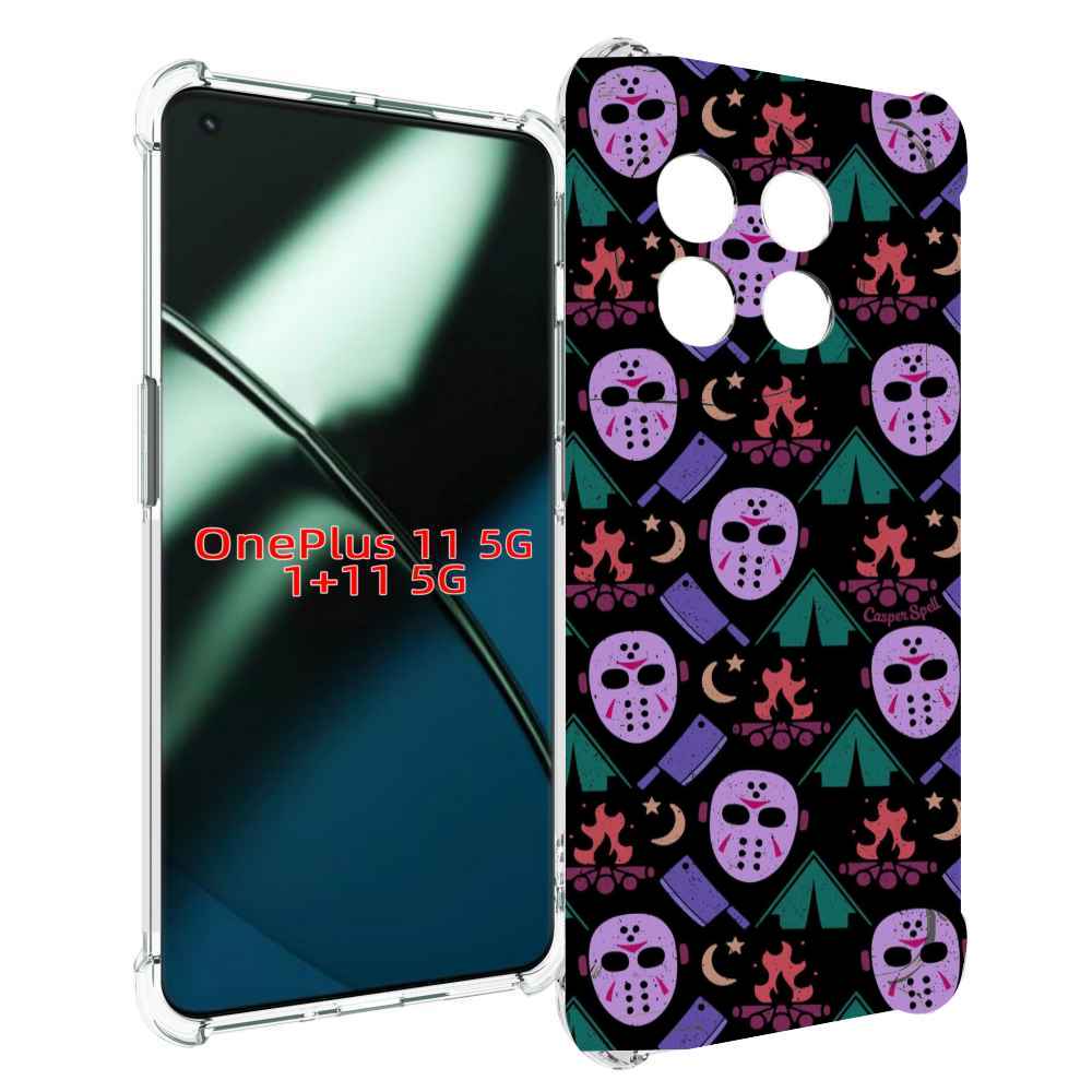 

Чехол MyPads фиолетовые маски для OnePlus 11, Прозрачный, Tocco