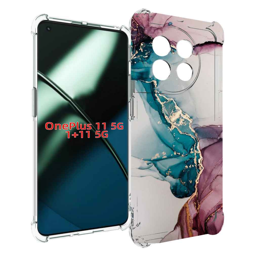 

Чехол MyPads фиолетовый синий краски для OnePlus 11, Прозрачный, Tocco