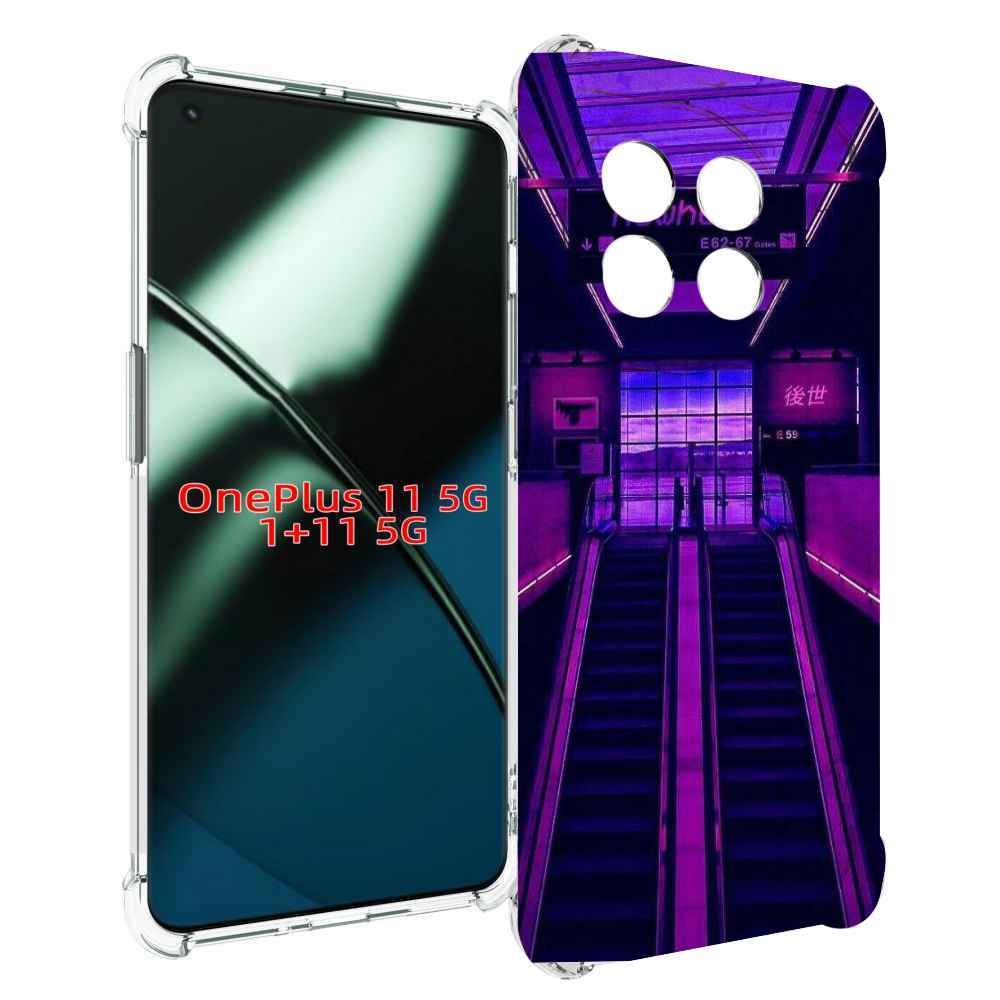 

Чехол MyPads фиолетовый эскалатор для OnePlus 11, Прозрачный, Tocco