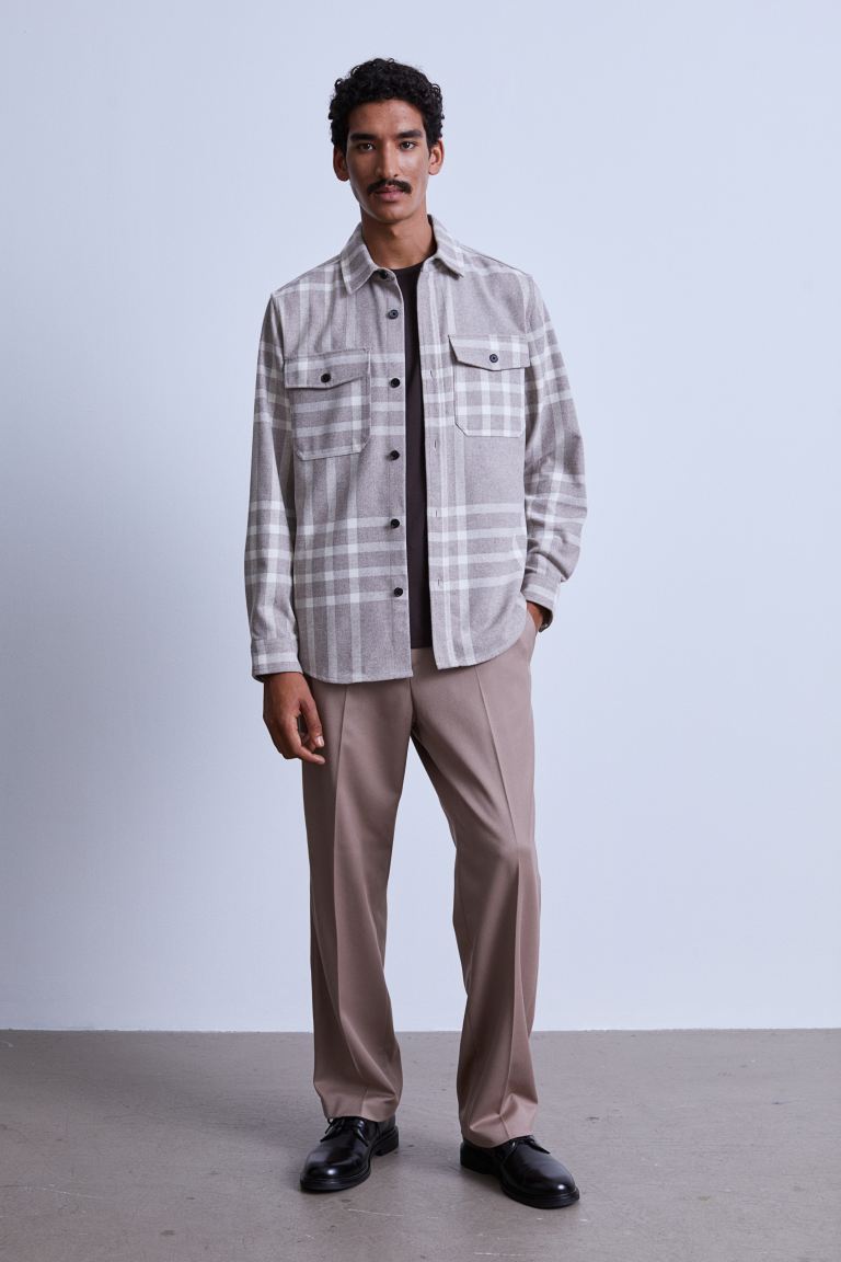 Рубашка мужская H&M 0875217031 фиолетовая 2XL (доставка из-за рубежа)
