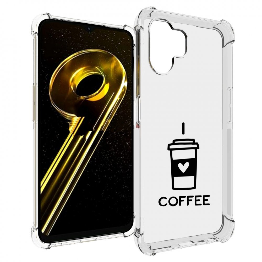 Чехол бампер MyPads Я люблю кофе для Realme 10 5G противоударный