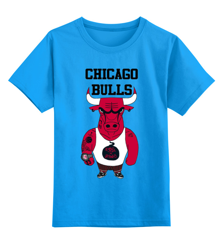 Футболка детская Printio Chicago bulls цв. голубой р. 140 футболка детская printio chicago bulls marilyn monroe цв белый р 116