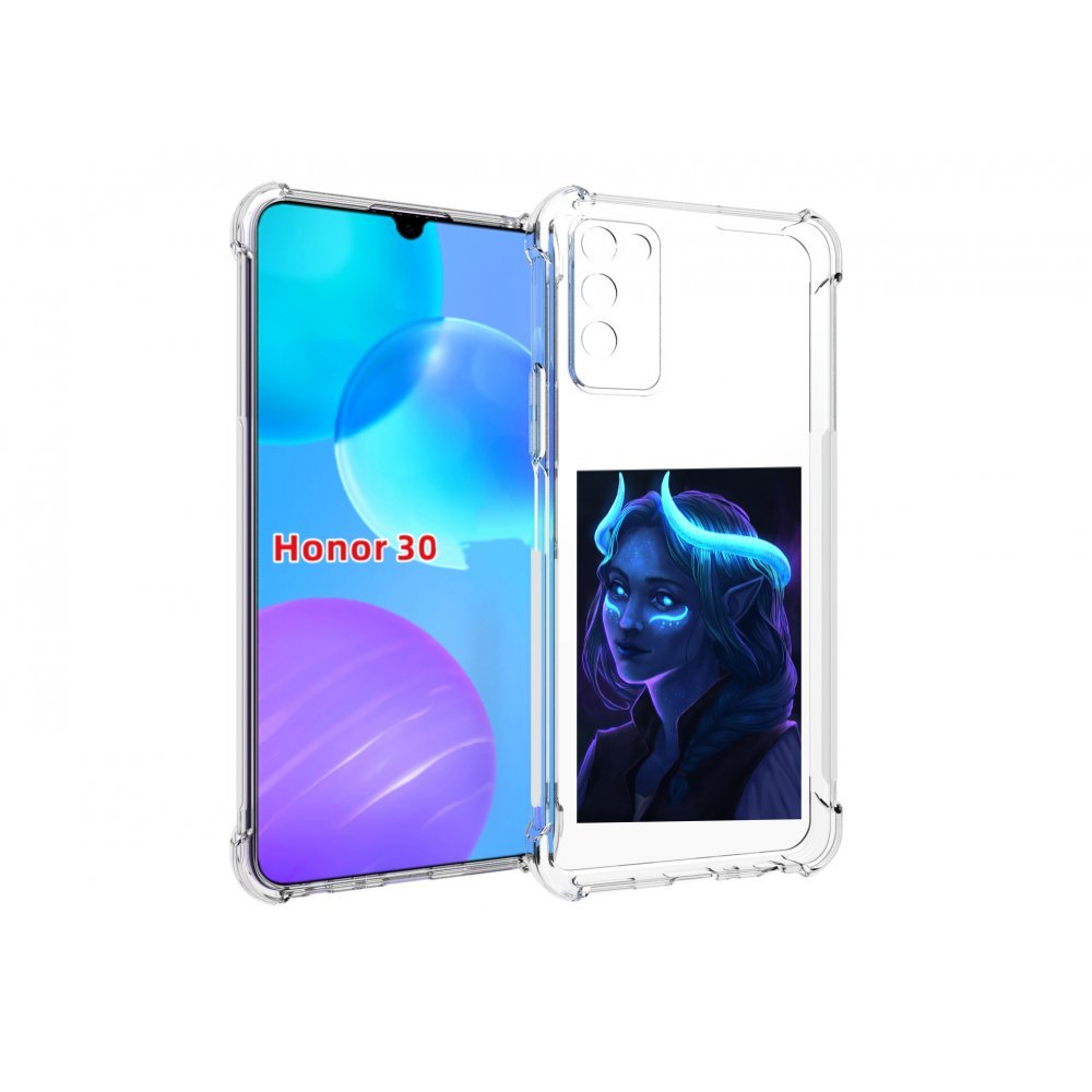 

Чехол MyPads девушка синяя ледяная женский для Huawei Honor 30 Lite, Tocco