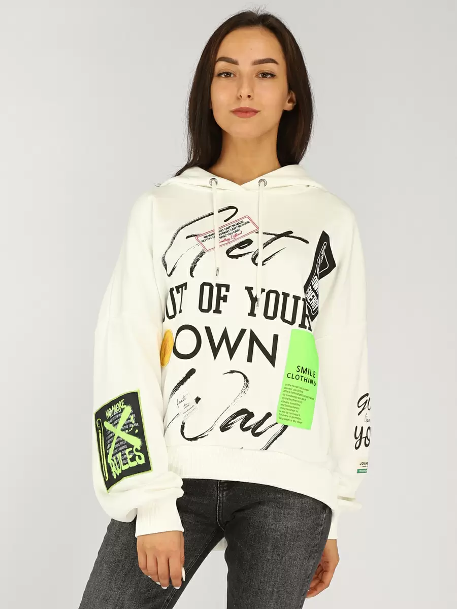 

Толстовка женская A passion play 222TR(WH-0015)-0301 белая M, 222TR(WH-0015)-0301