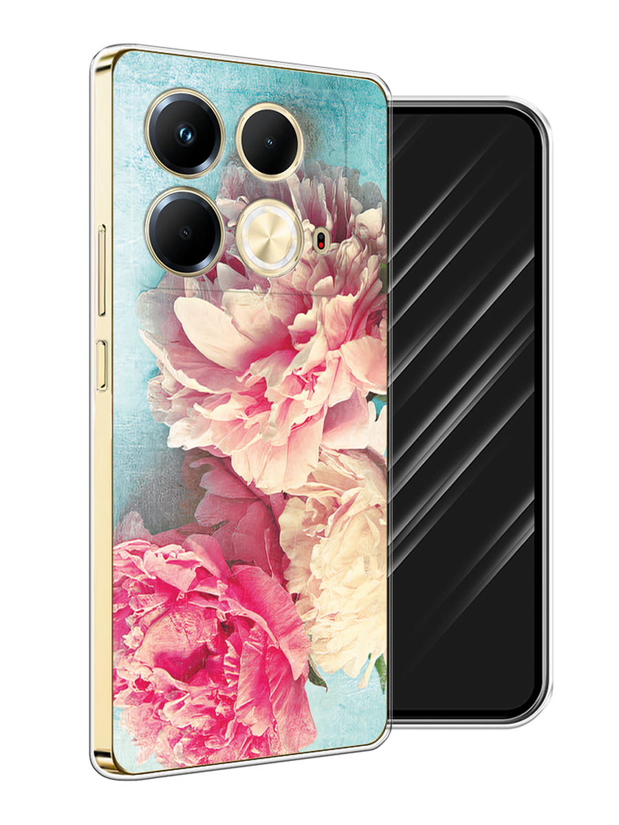 

Чехол Awog на Infinix Note 40 "Пионы new", Бирюзовый, 3105850-1