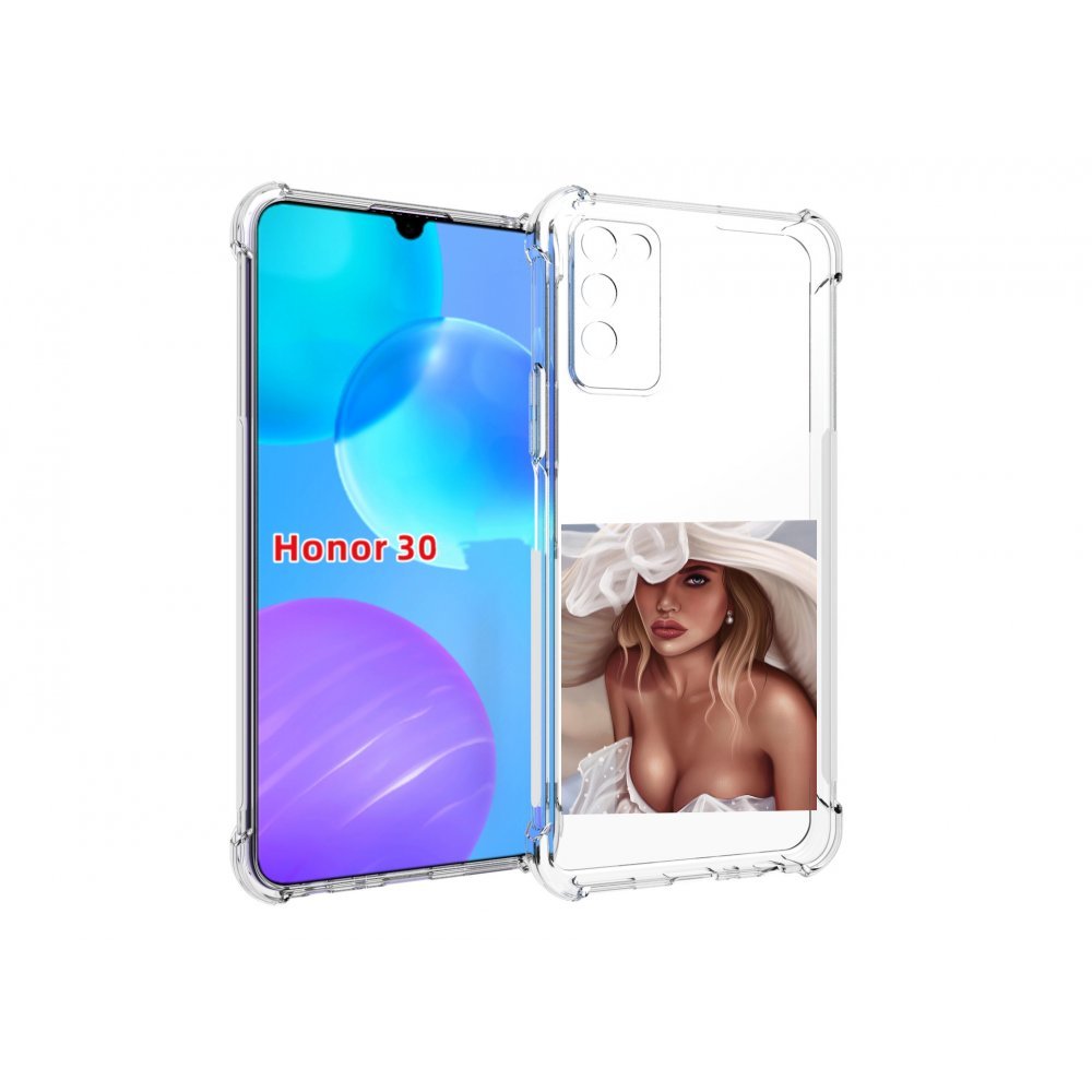 

Чехол MyPads девушка-в-белой-шляпе женский для Huawei Honor 30 Lite, Tocco