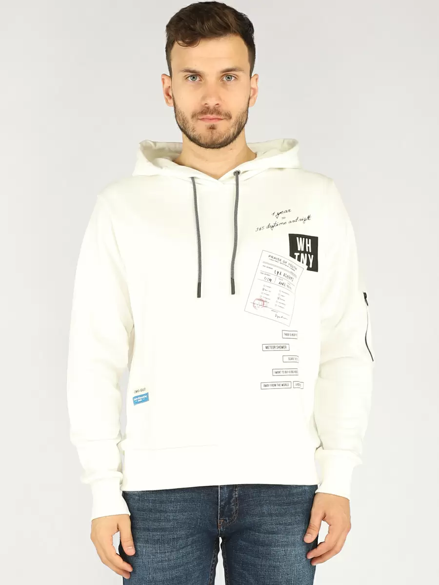 

Толстовка мужская A passion play 222TR(WH-0047)-0301 белая L, 222TR(WH-0047)-0301
