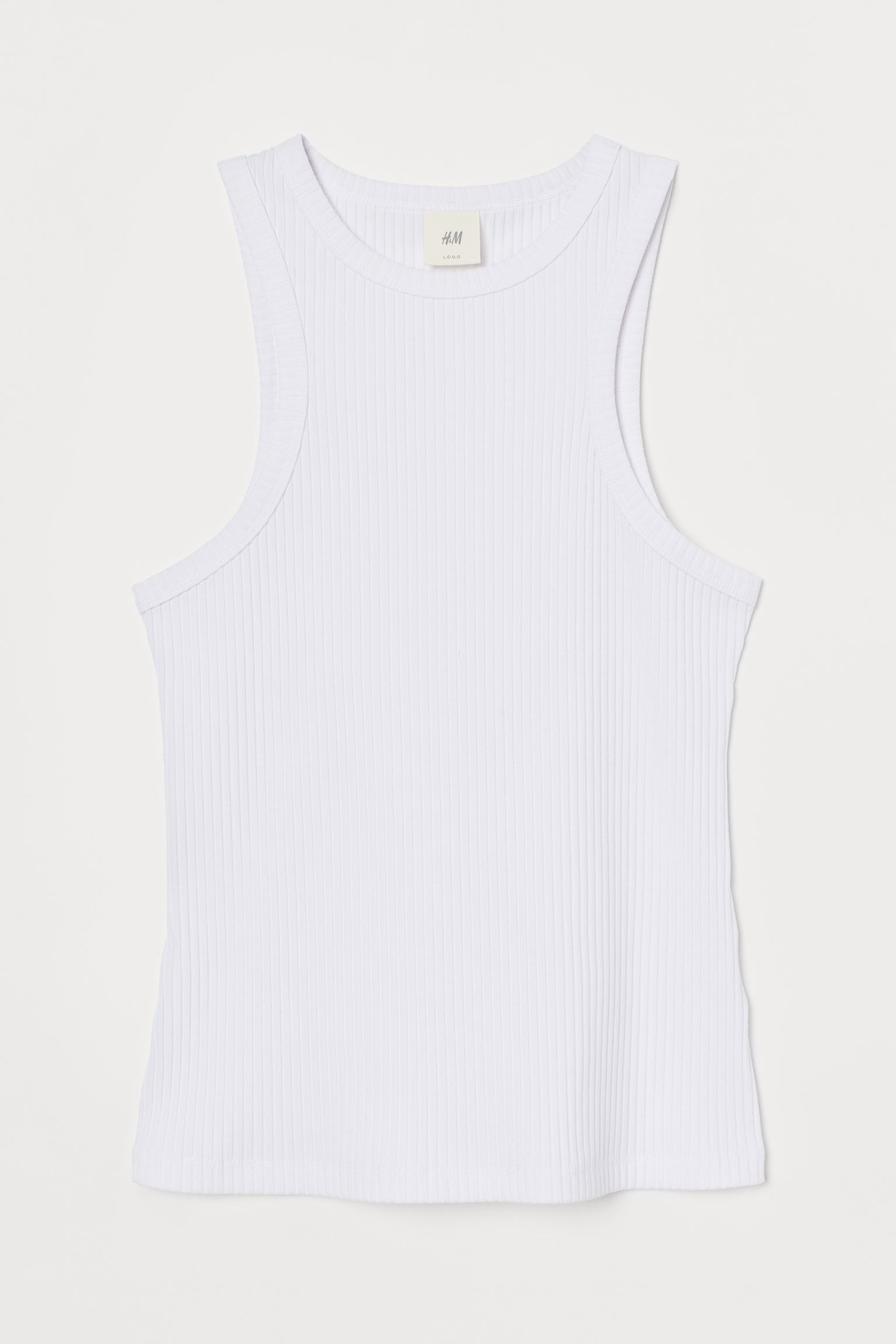 

Топ женский H&M 905718001 белый S, 9057180